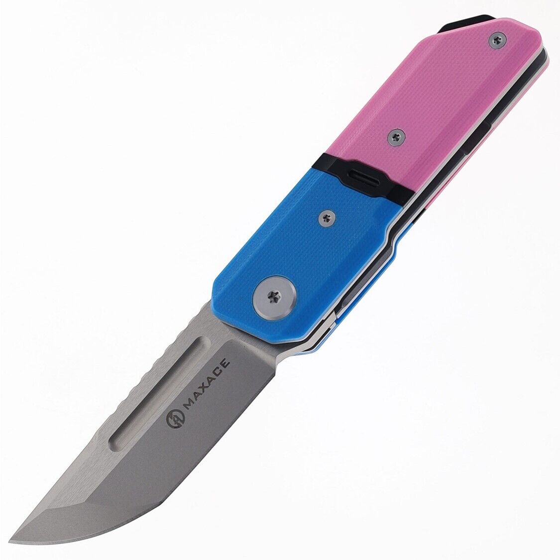 Maxace Capsule 2 Linerlock Blue & Pink G10 Folding 10Cr15CoMoV Knife MM272C