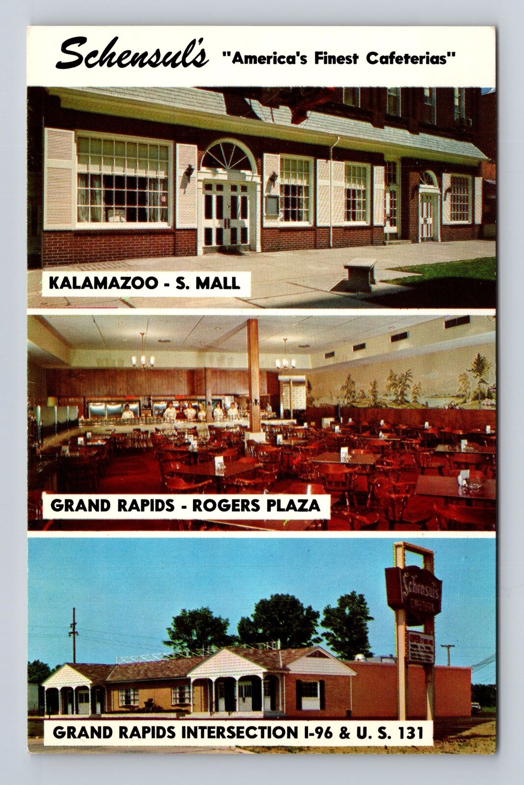Grand Rapids MI-Michigan, Schensul\'s Restaurant, Antique, Vintage Postcard