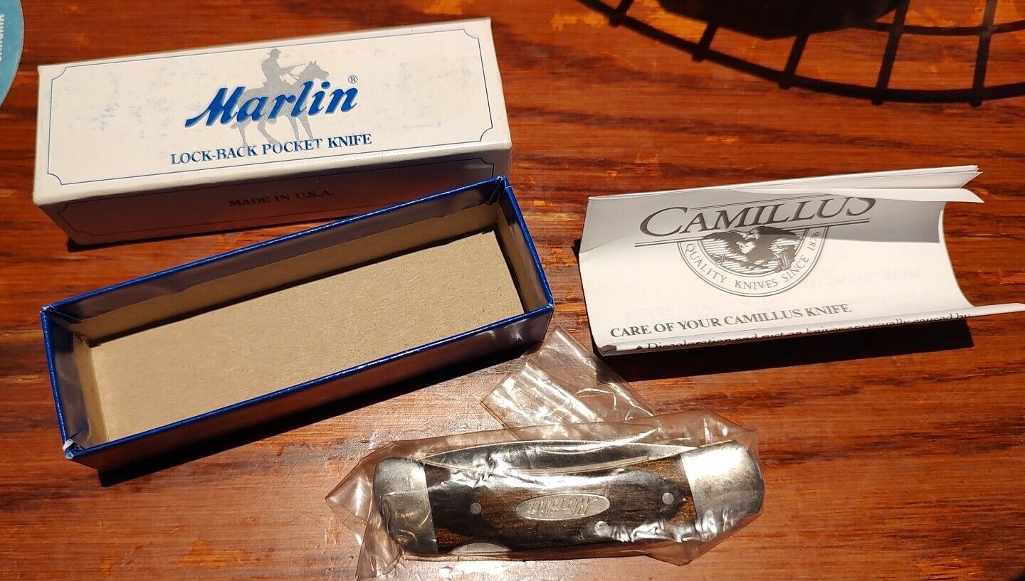 New Marlin Firearms Co Lock-Back Pocket Knife Original Box 887MF USA Made