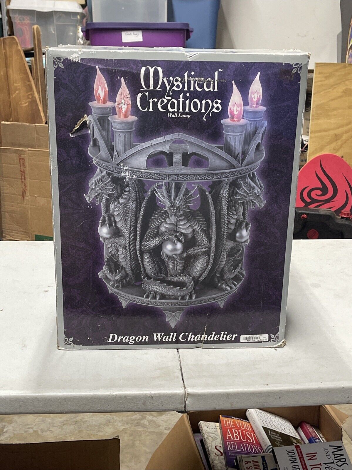 NEW Mystical Creations DRAGON WALL CHANDELIER New In Box Goth Halloween Decor