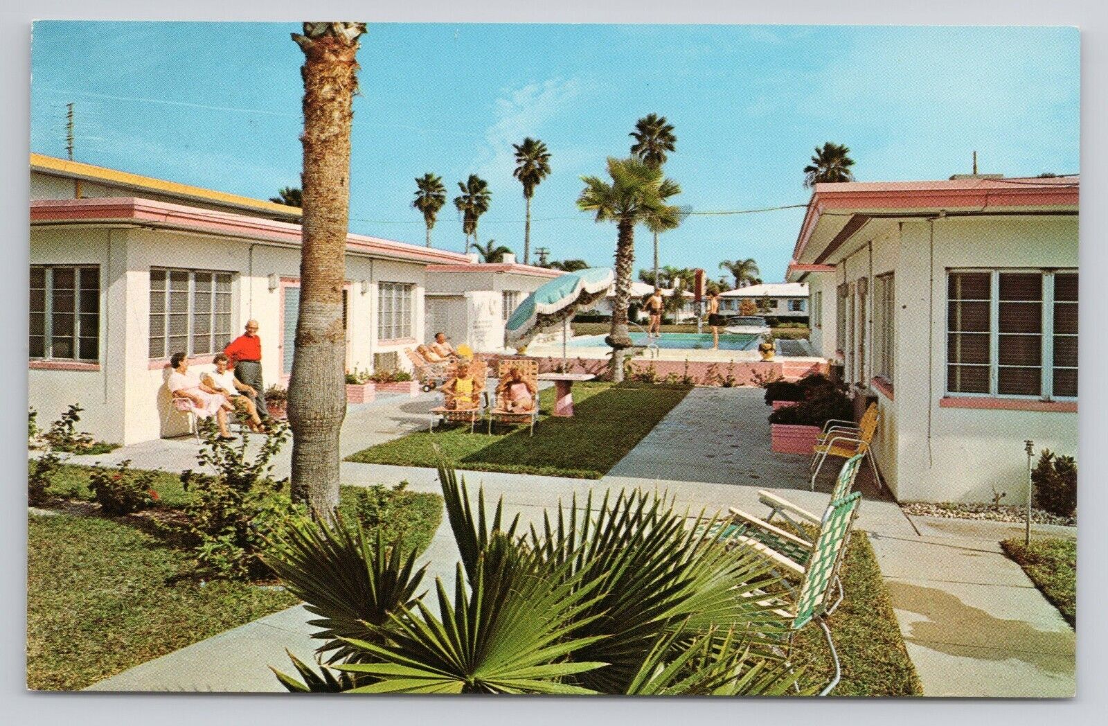 Postcard Golden Villa Apartment Motel Clearwater Beach Florida