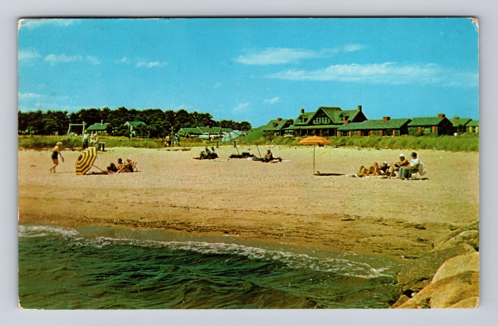West Yarmouth MA-Massachusetts, Green Harbor Village, Vintage c1959 Postcard