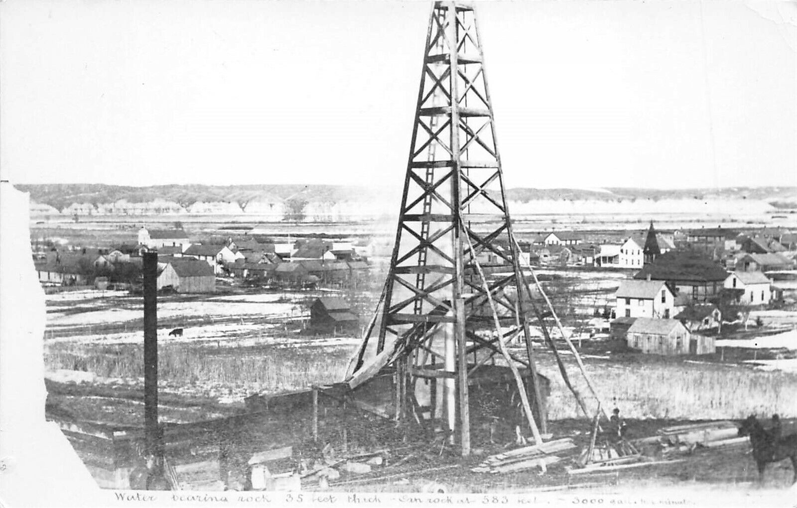 Verdigre Nebraska c1955 RPPC Real Photo Postcard Town View 