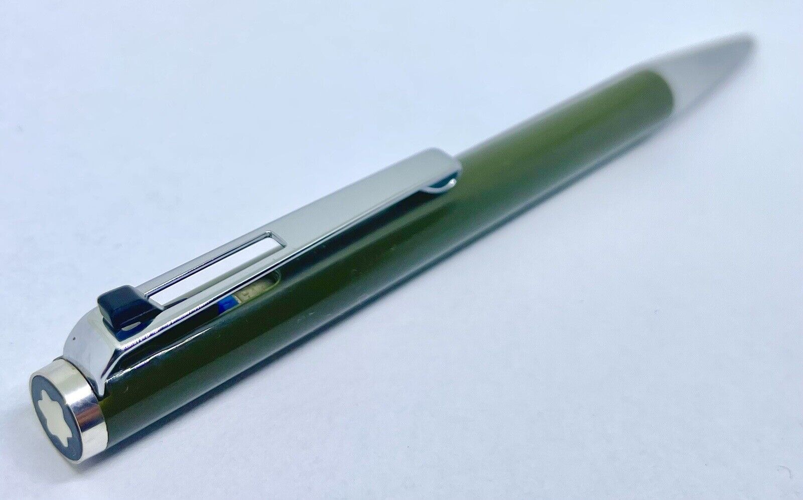 Beautiful& Rare MONTBLANC 780 Olive Green Ballpoint Pen- Germany - Clip Lever