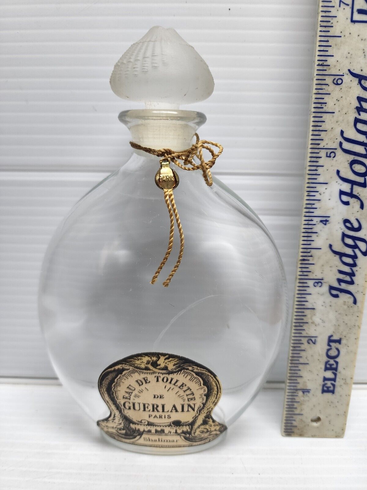 Guerlain Mitsouko Eau de Toilette Teardrop Bottle Lalique Glass Stopper Seal 