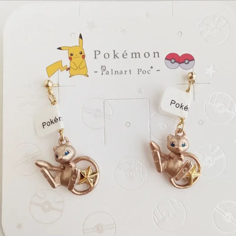 Pokemon Mew Earrings Palnart Poc Accessory Jewelry Handmade From Japan New