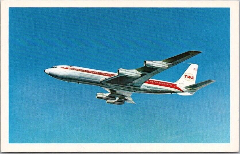 c1950s TRANS WORLD AIRLINES Advertising Postcard \
