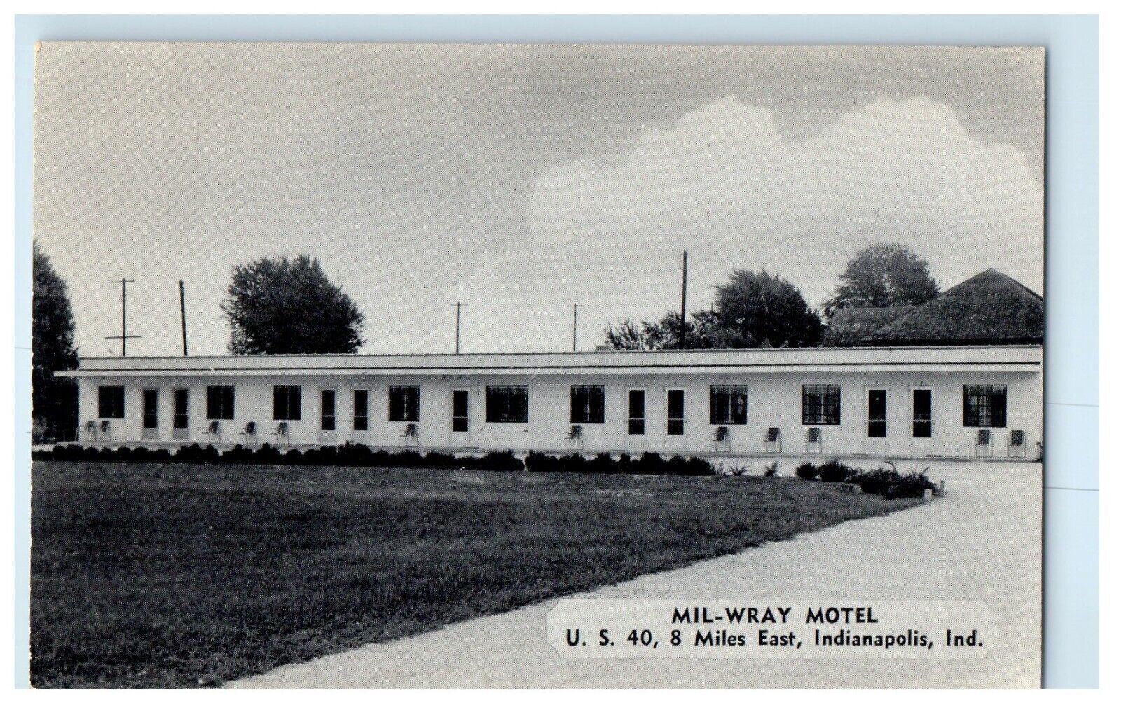 c1940's Mil-Wray Motel Indianapolis Indiana IN Unposted Vintage Postcard