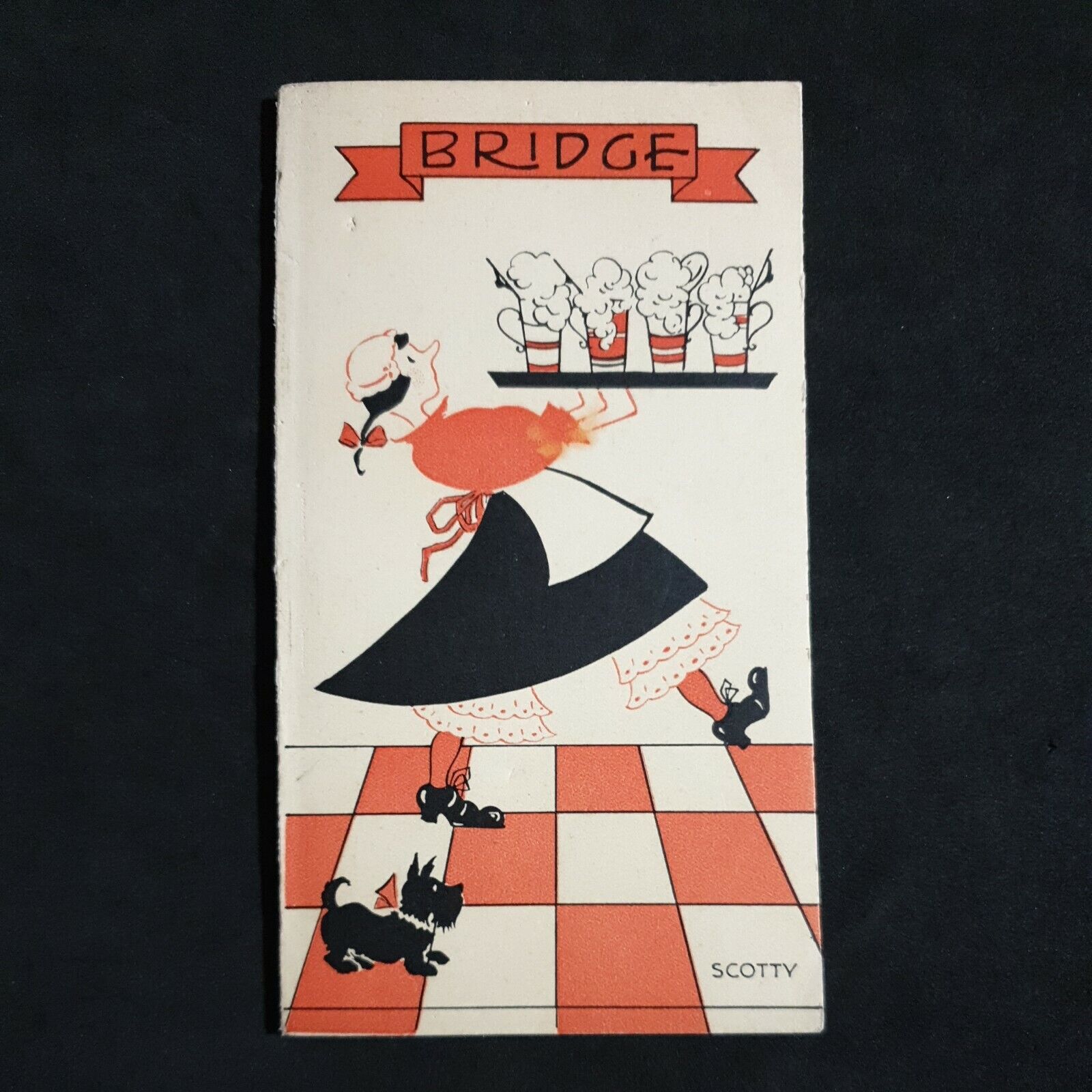 BRIDGE GAME - CONTRACT BRIDGE 1935-1940 VINTAGE SCORING BOOKLET (SCOTTY BRAND)