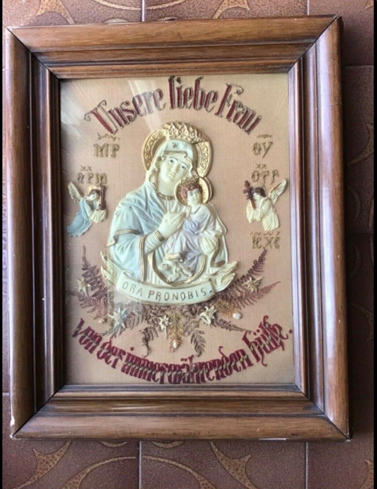 Rare holy picture “Our Lady of Perpetual Help” 19th century