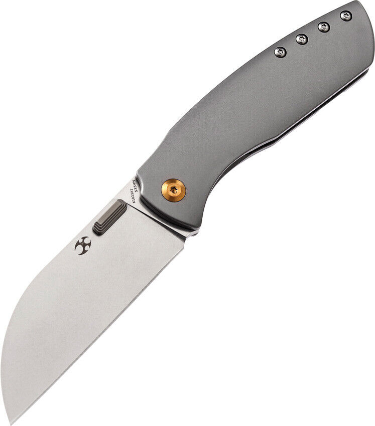 Kansept Knives Convict Framelock Gray Titanium Folding S35VN Pocket Knife 1023A1