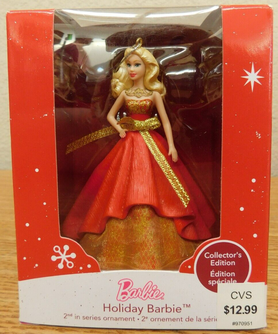 American Greetings Carlton Cards Heirloom Barbie Holiday Christmas Ornament 2014