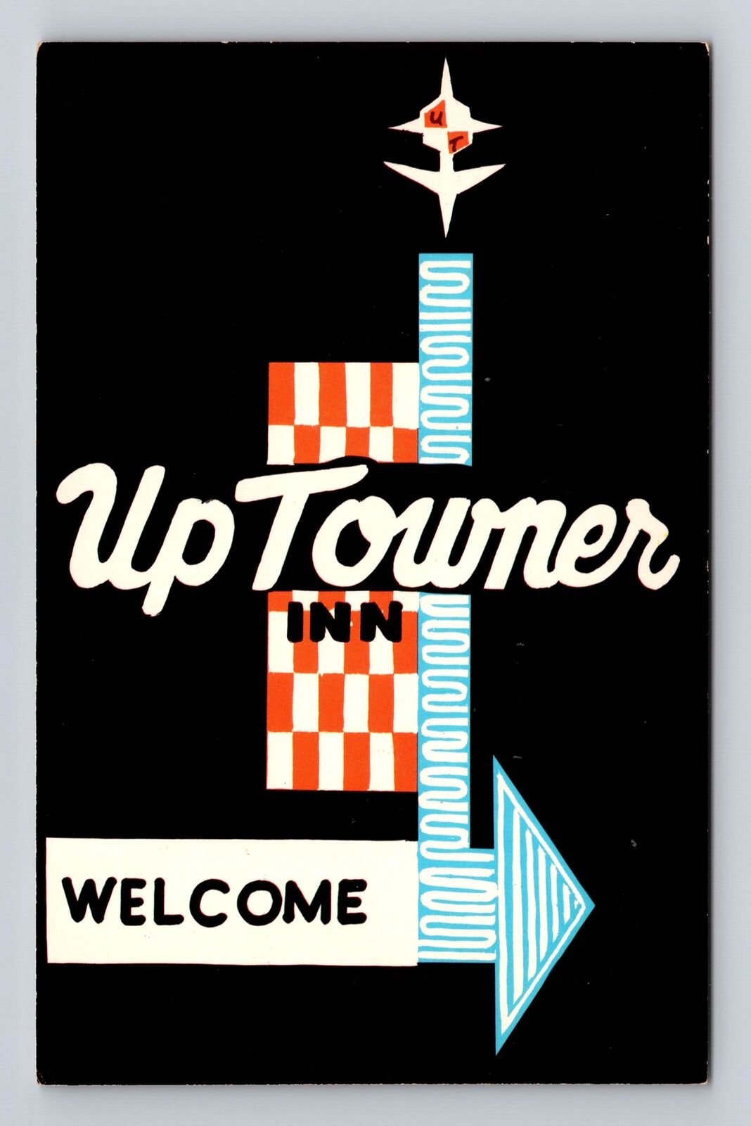 Clarksburg WV-West Virginia, Uptowner Inn, Advertisement, Vintage Postcard