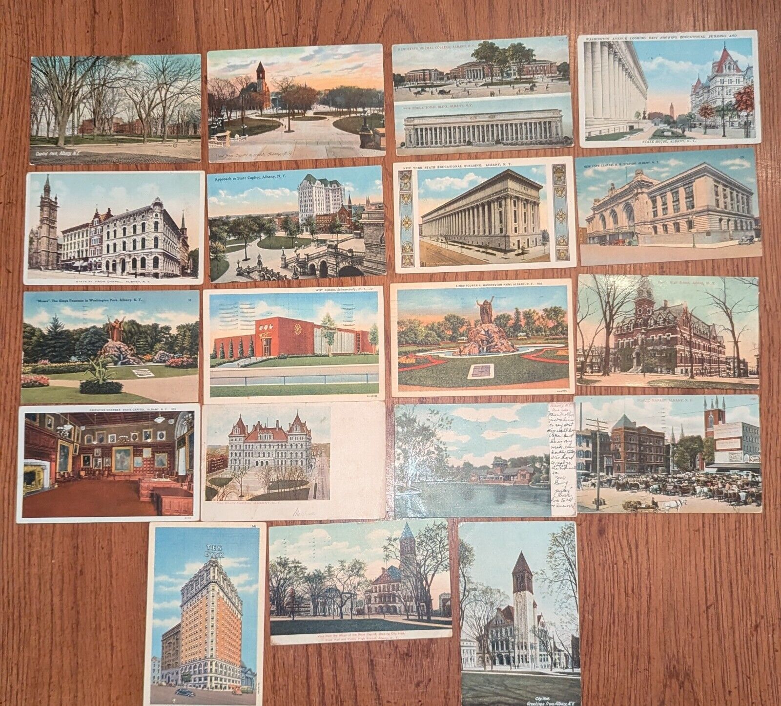 Antique LOT OF 19 Albany NY Postcards from 1907 & up. POSTED  