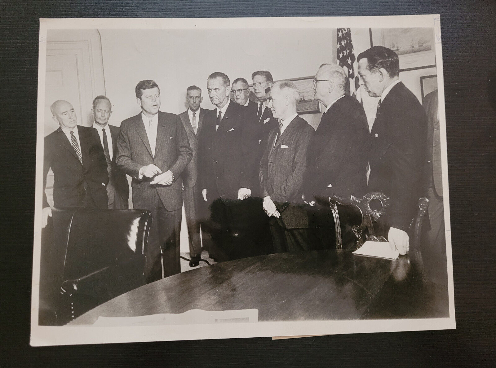 John F. Kennedy Lyndon B. Johnson Vintage Presidential Campaign Photo ORIGINAL