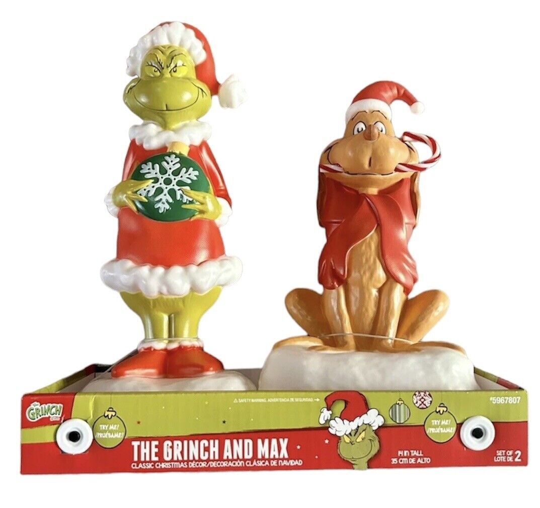 How The Grinch Stole Christmas Blow Mold 14” Max 12” Dog 2 Pack Set SHIPS TODAY