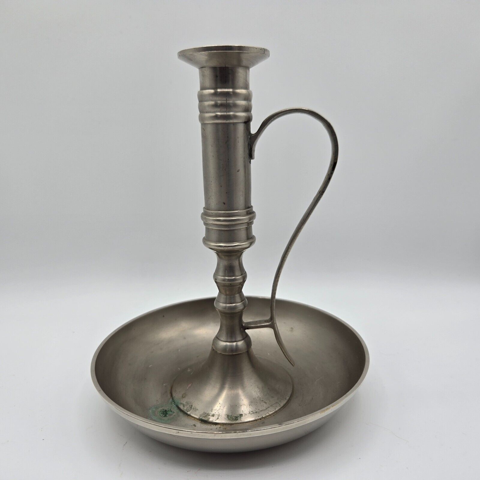 Vintage Pewter Early American Style Classic Candle Holder 7\