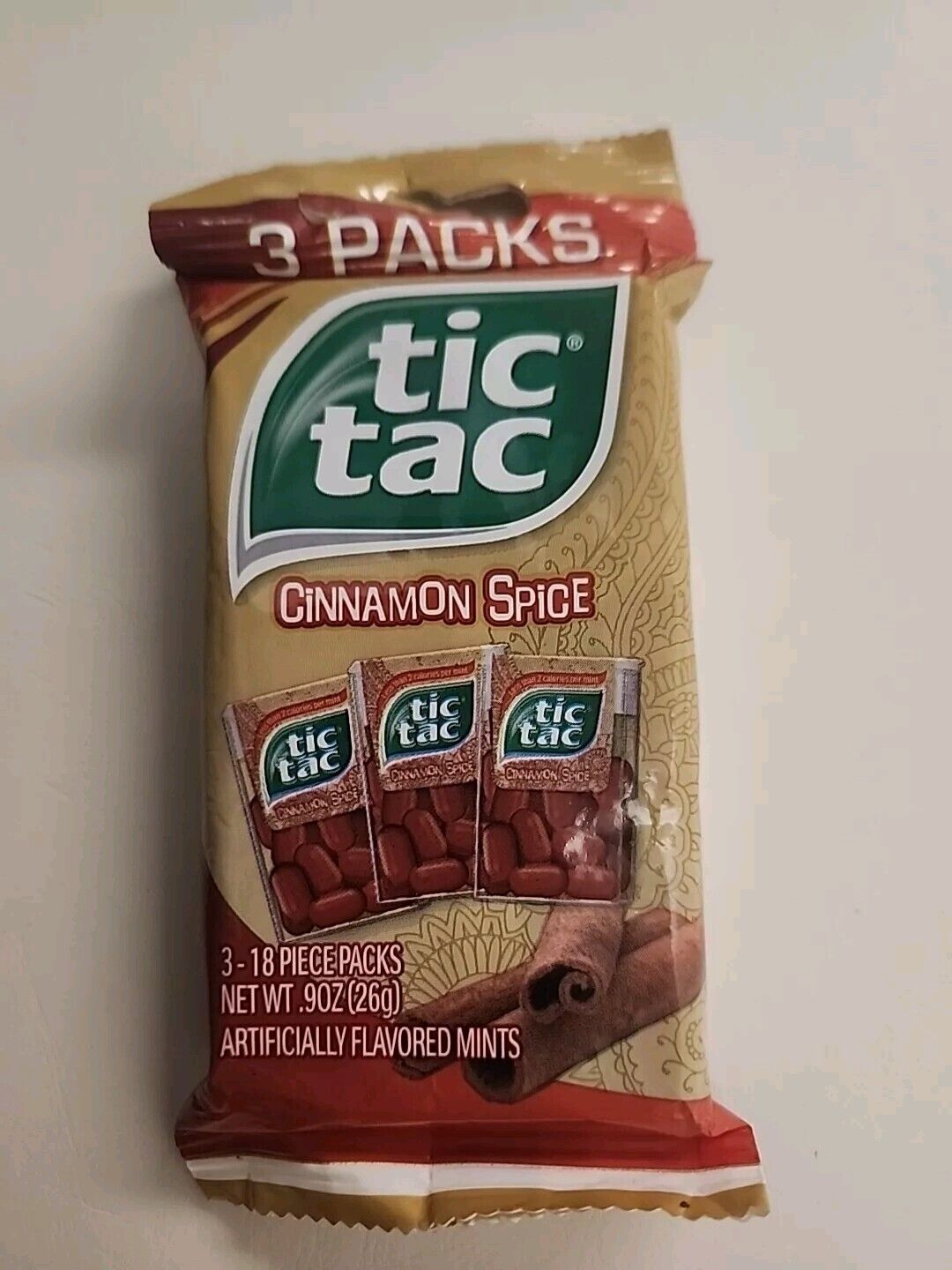 3 Pack Cinnamon Spice Tic Tac Collectable