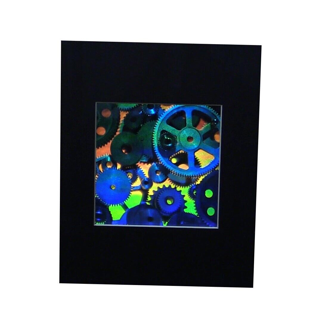 3D GEARS Hologram Picture MATTED, Collectible EMBOSSED Type Film