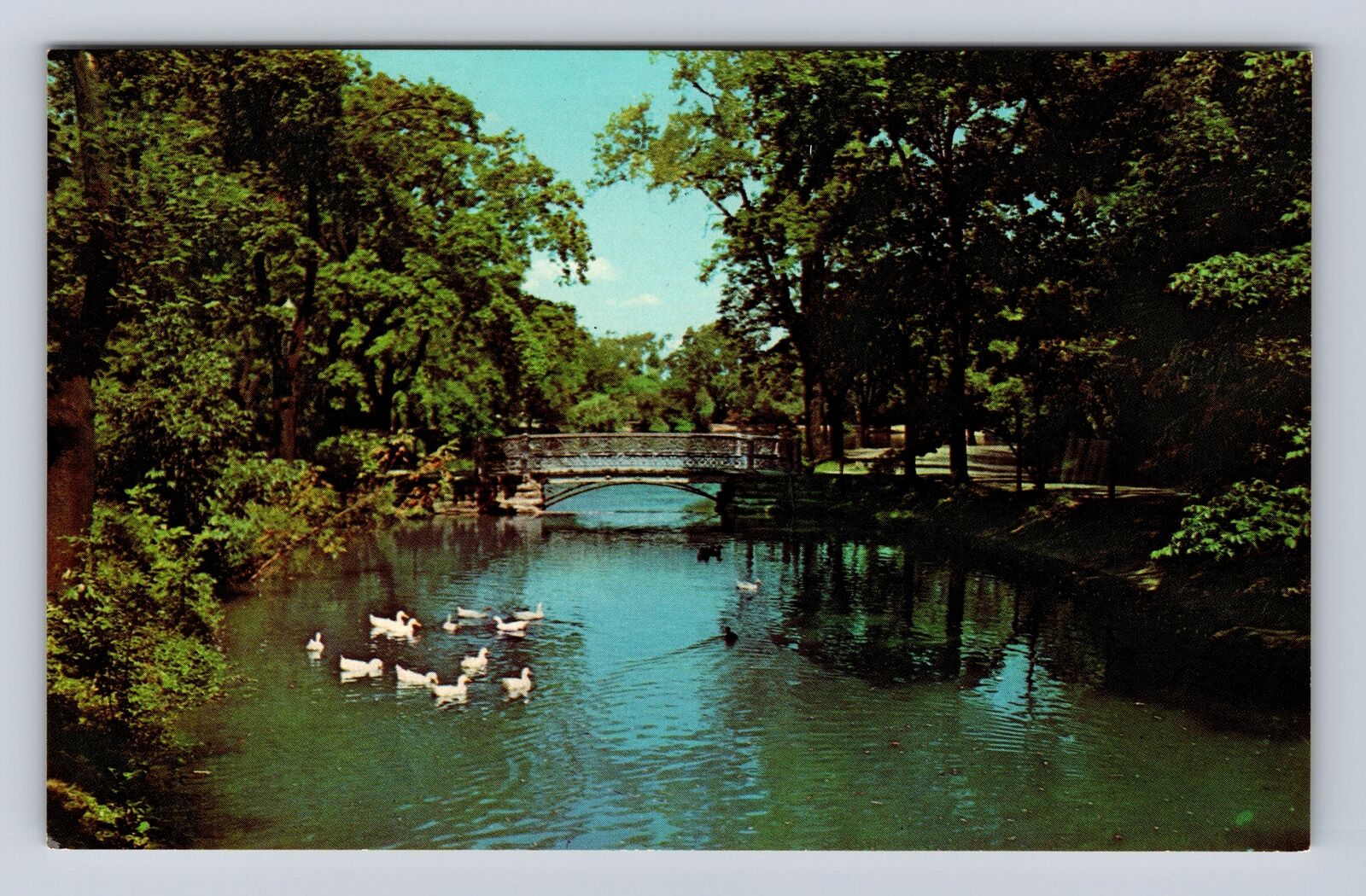Richmond IN-Indiana, Glen Miller Park Lagoon, Antique, Vintage Souvenir Postcard