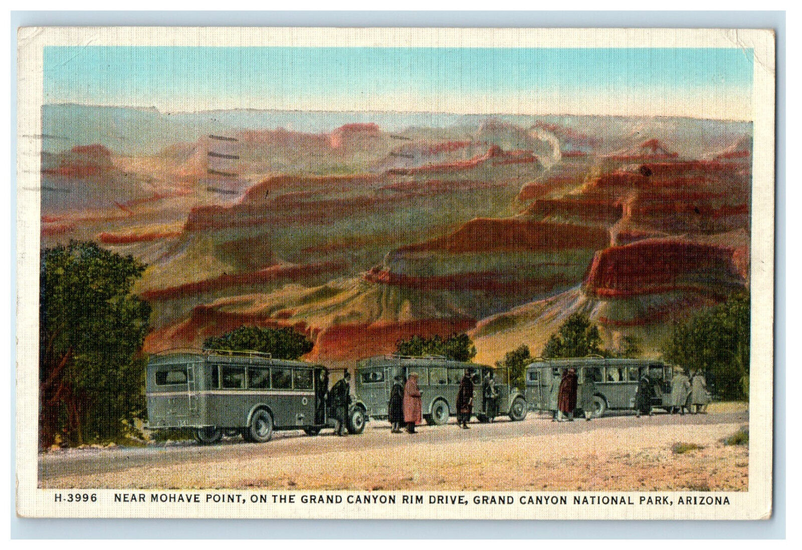 1937 Fred Harvey Mohave Point Grand Canyon National Park Arizona AZ Postcard