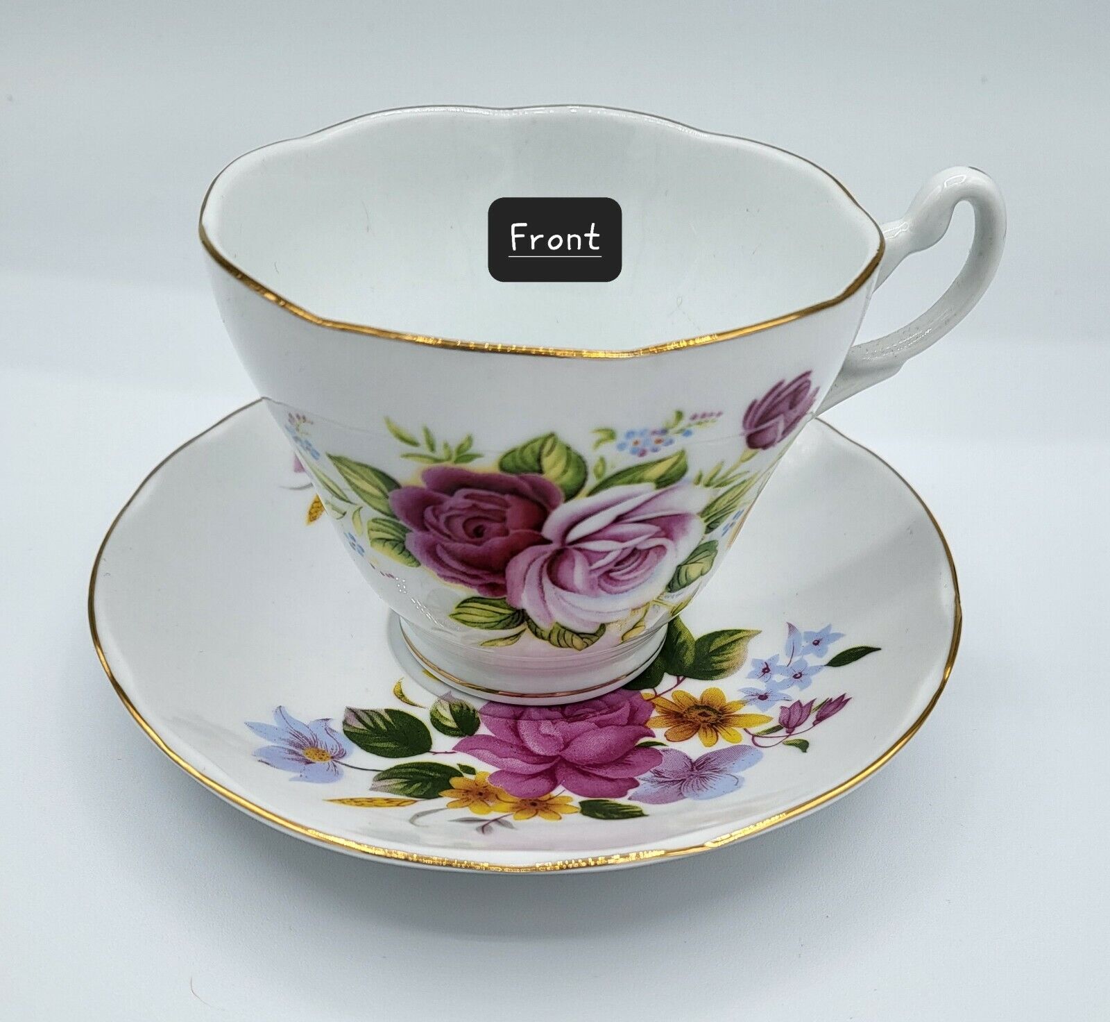 Vintage Floral Rose Teacup and Saucer Vintage Rose Teacup Vintage Teacup
