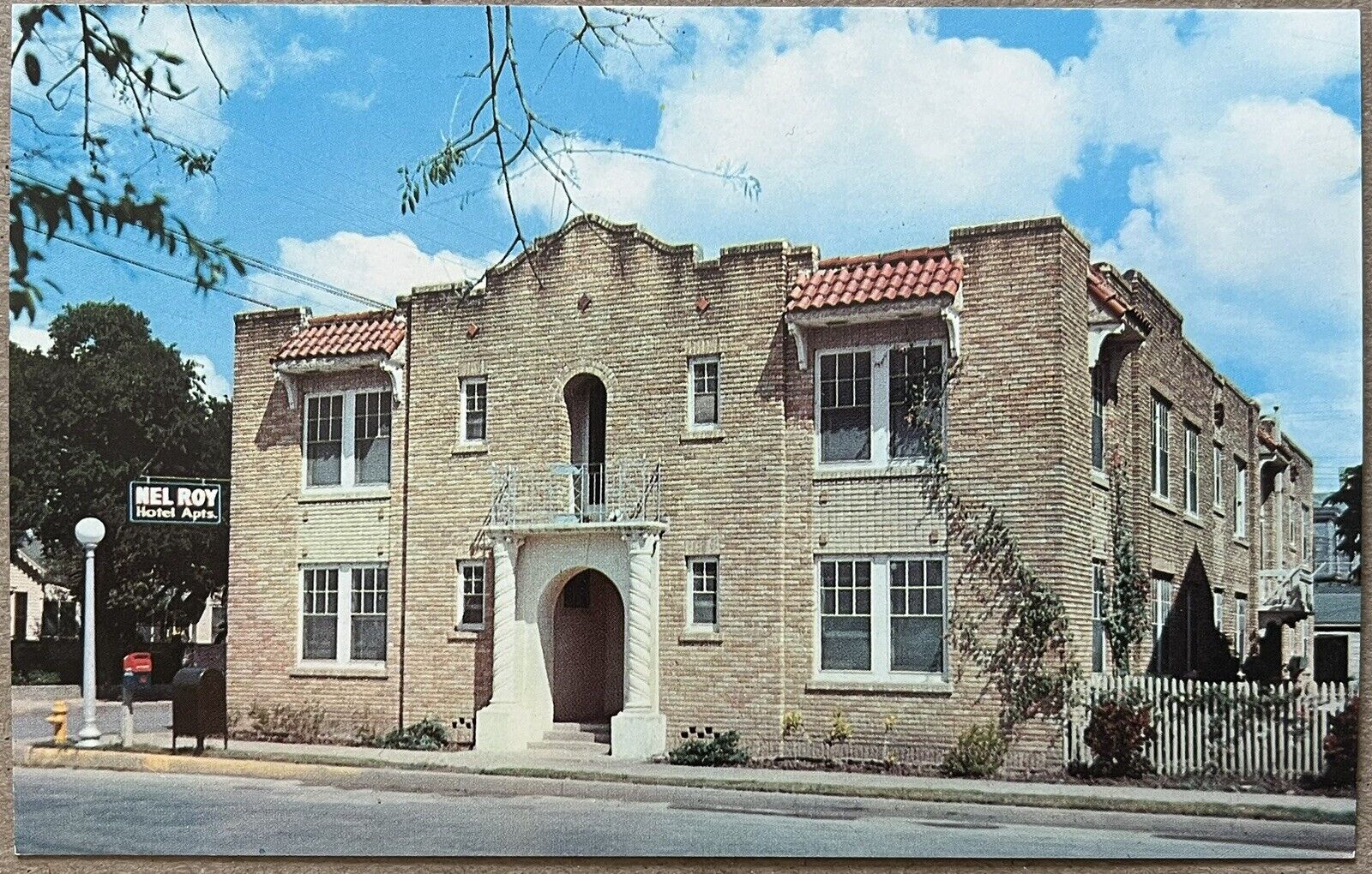 Brownsville Texas Nel Roy Hotel Apartments Postcard c1950
