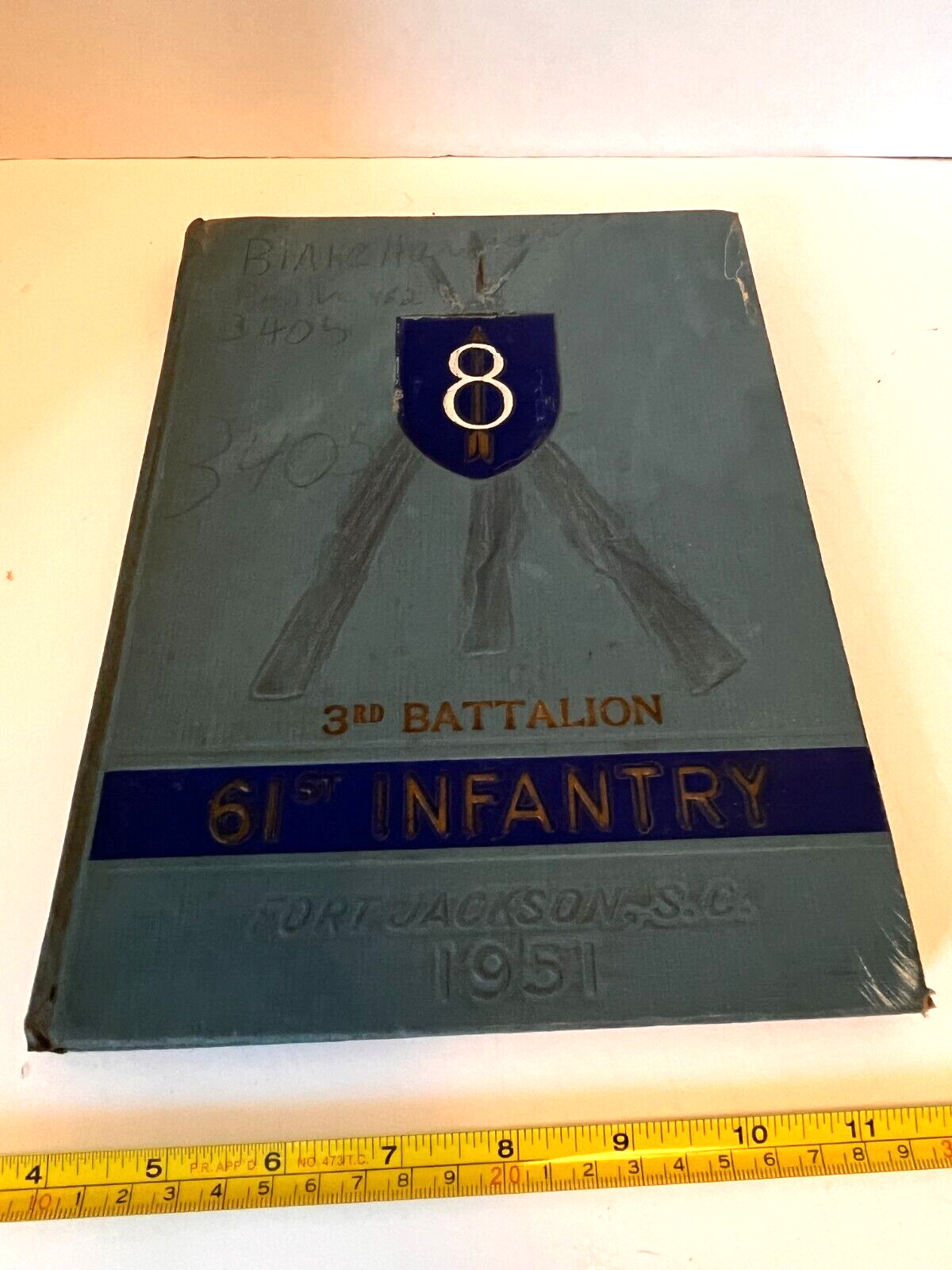 1951 Fort Jackson S.C.  3rd Battalion 61st Infantry HB Yearbook Korean War