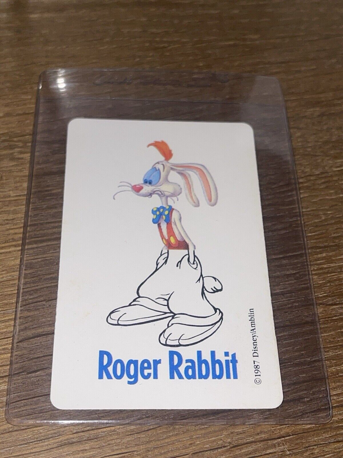 1987 Walt Disney 🎥 Who Framed Roger Rabbit Card Game Playing Card RARE