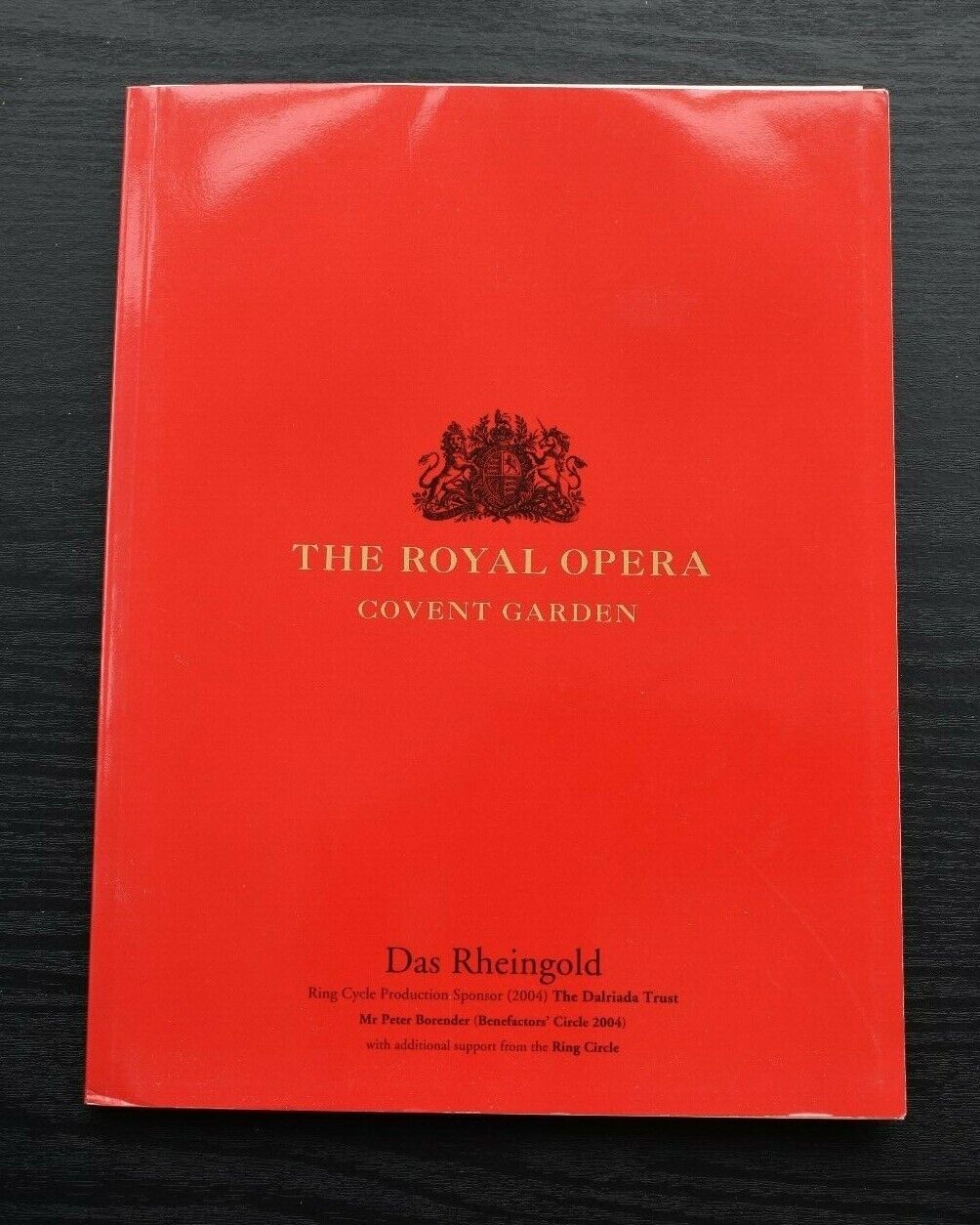 Royal Opera House Programme Das Rheihgold 2004/05