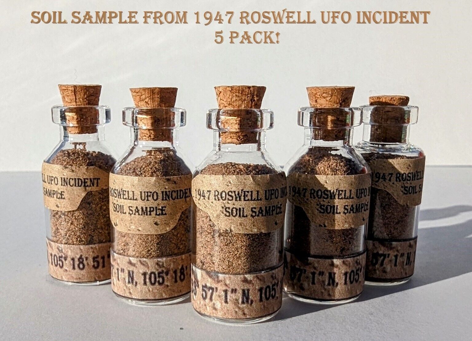 1947 Roswell UFO Incident Soil / Earth Sample 5 Pack
