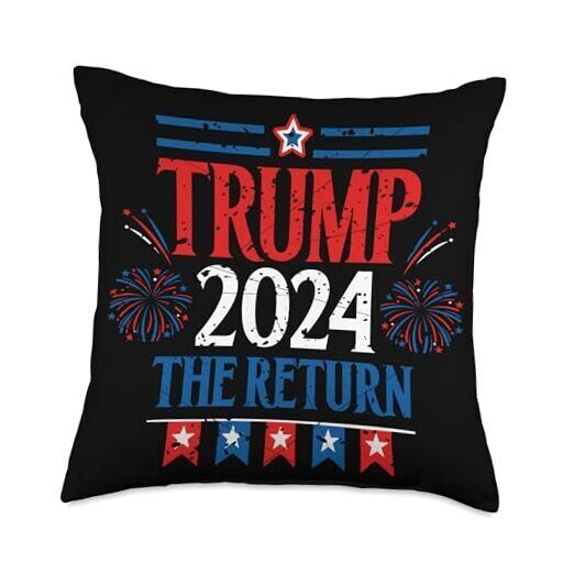 Trump 2024 The Return Throw Pillow 18x18