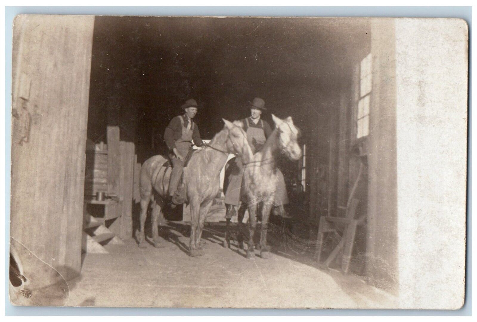 Emmons Minnesota MN Postcard RPPC Photo Cowboys And Horse Ride c1910's Antique