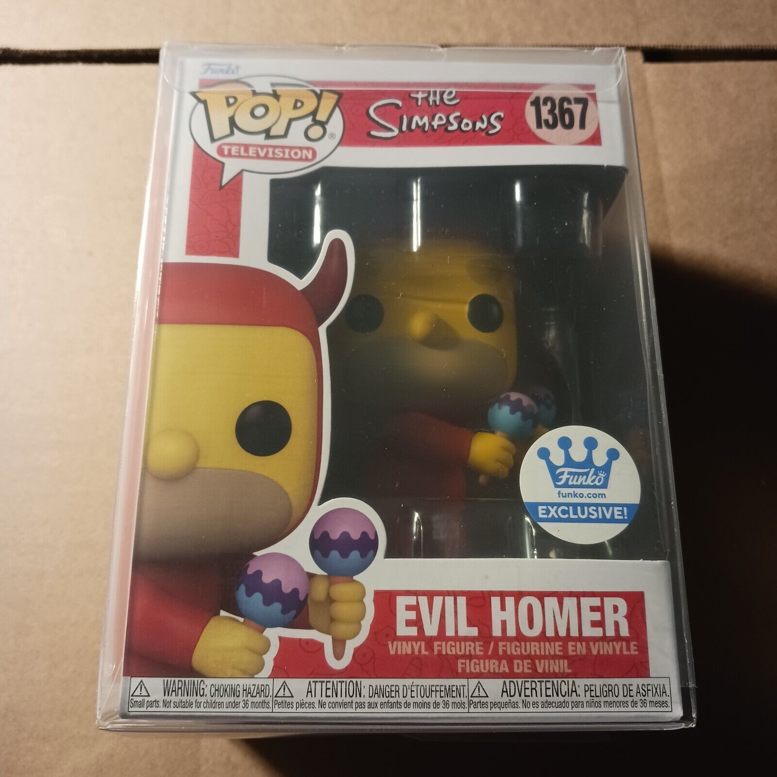 Funko Pop The Simpsons Evil Homer Funko Exclusive #1367 w/Protector Brand New