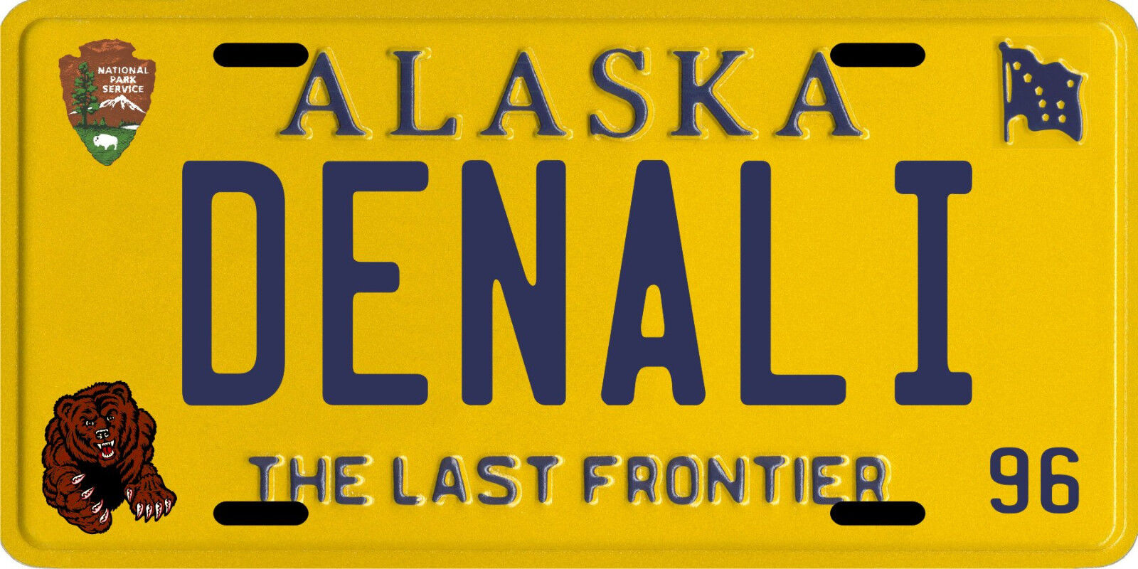 Denali National Park & Preserve 1996 Alaska License Plate   