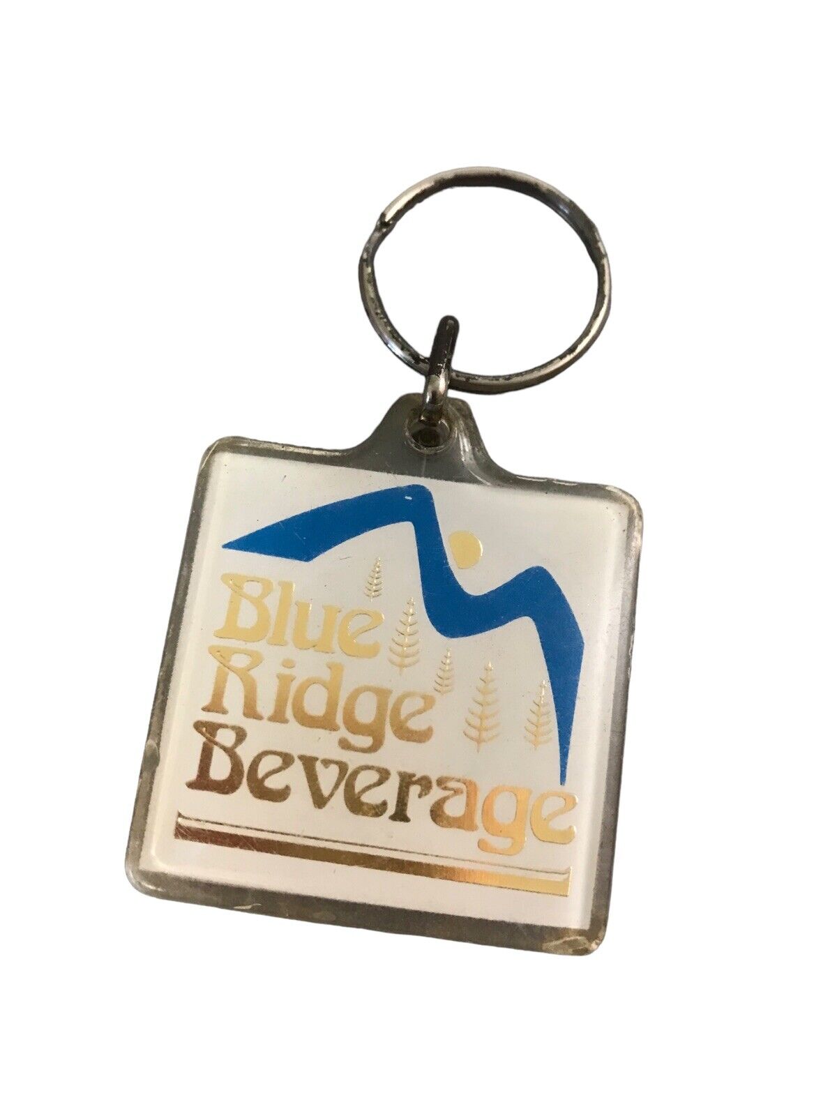 Vintage Blue Ridge Beverage Advertising Keychain Key Fob Key Ring