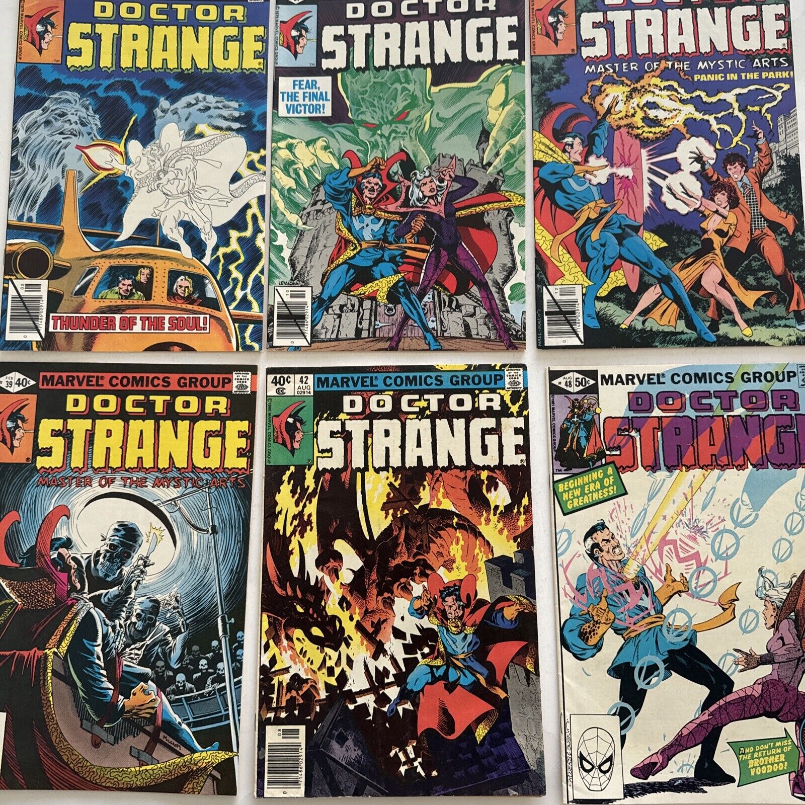 Vintage LOT of (6) Marvel Comics Dr. Strange Comic Book #36-39 42 & 48