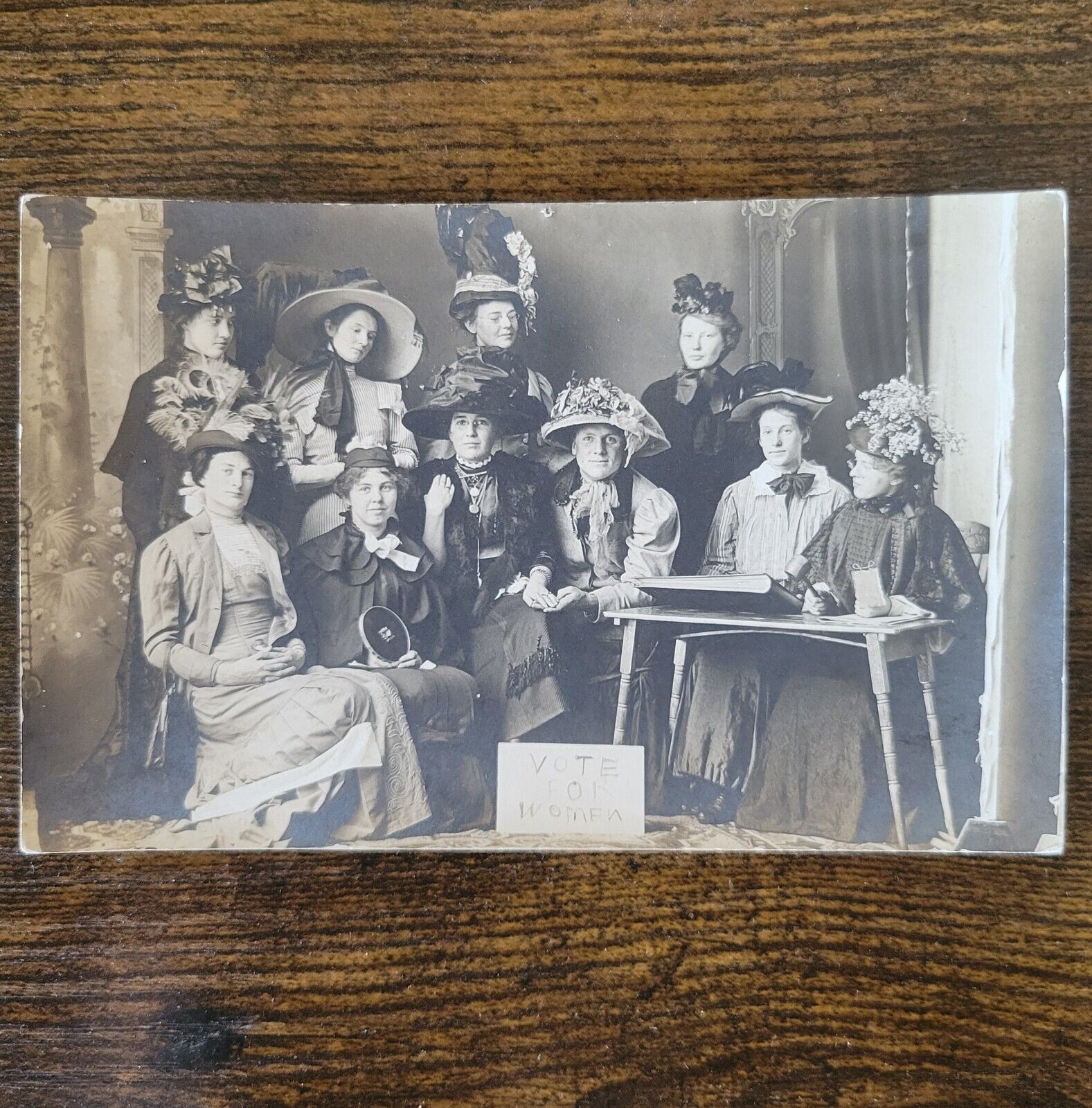 1911 RPPC Kansas Suffragette Meeting Cross Dressing Ally Vote For Women