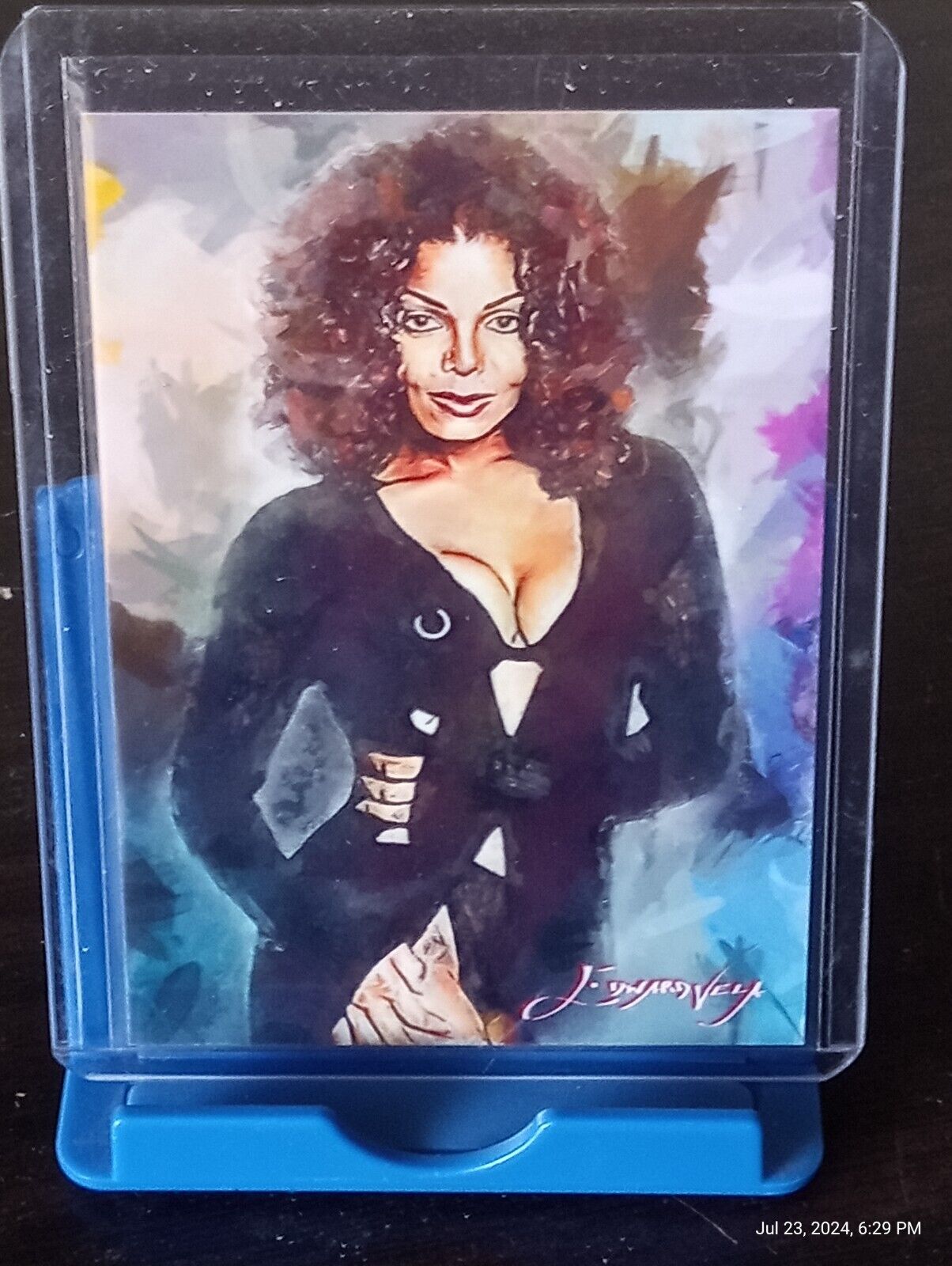 AP4 Janet Jackson #1 - ACEO Art Card Signed by Artist 50/50