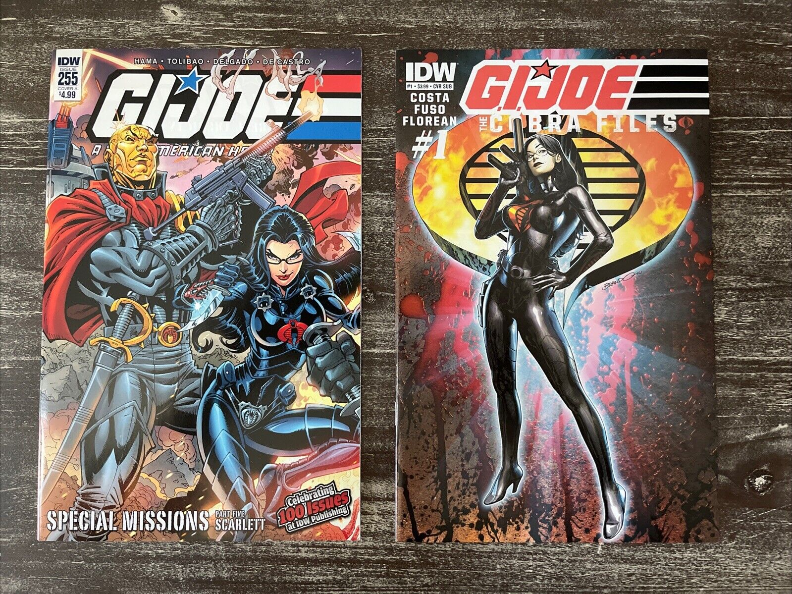 G.I. Joe Baroness Lot #255 COVER A & Cobra Files #1 Sub Variant IDW Comic Lot