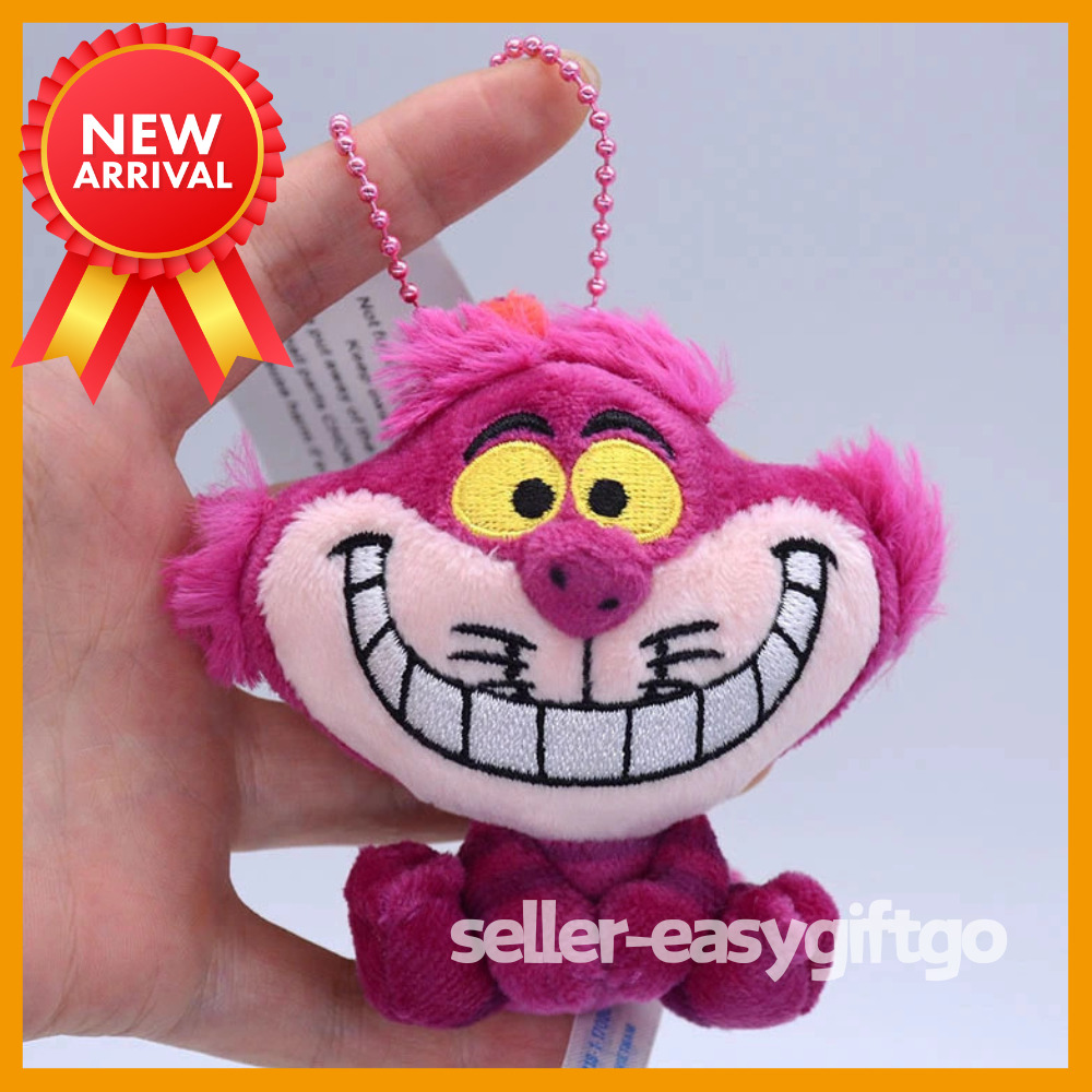 Disney Cheshire Cat Alice in Wonderland Keychain Key Ring Plush Toy Collection