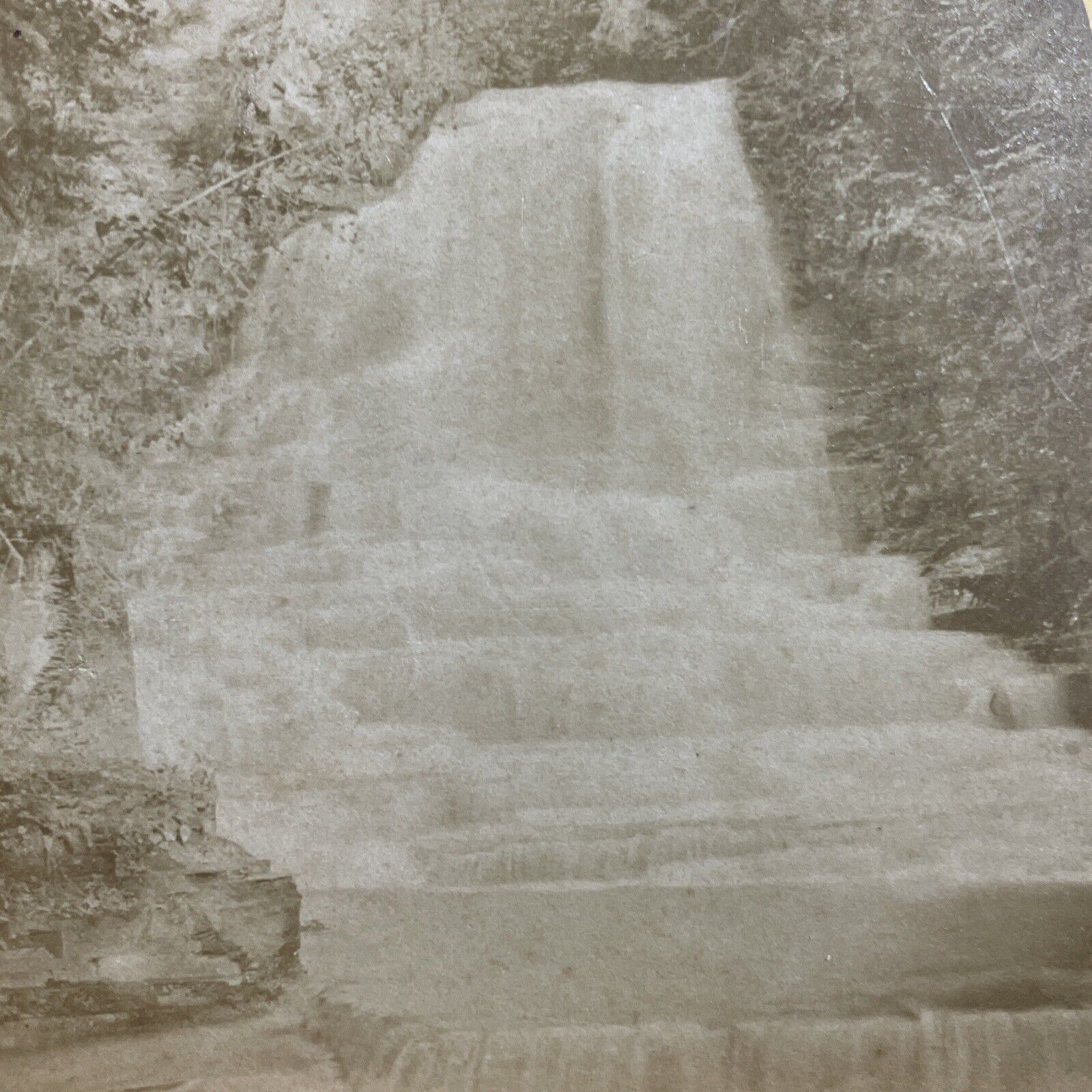 Antique 1870s Indian Chimney Falls Lansing NY Stereoview Photo Card P1980-12