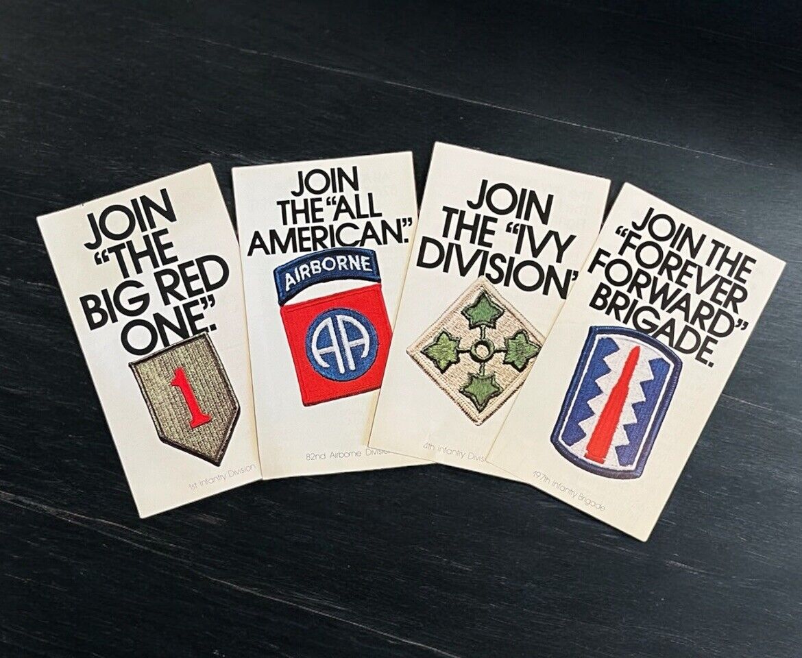 Vtg 1971 Army Recruiting Brochures 1st 4th 197th Infantry Brigade 82nd Airborne