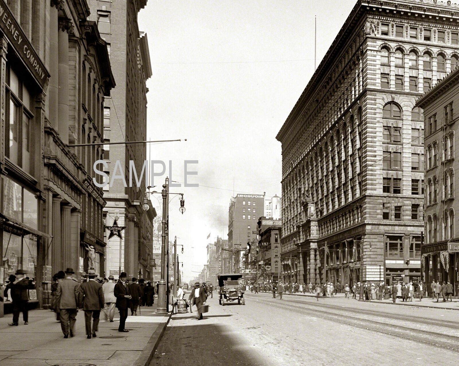 1911 Main Street BUFFALO NY Vintage Scene 8.5X11 PHOTO