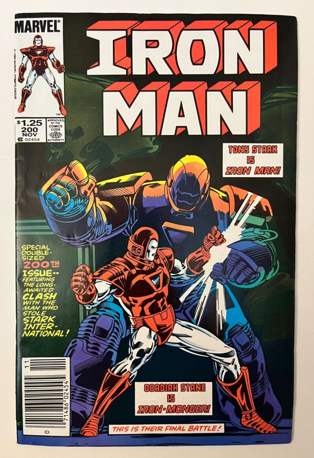 Iron Man #200 Marvel 1985 Newsstand 1st Iron Monger