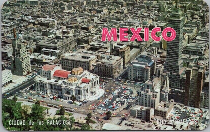 c1960s MEXICO CITY D.F. Postcard Aerial View 