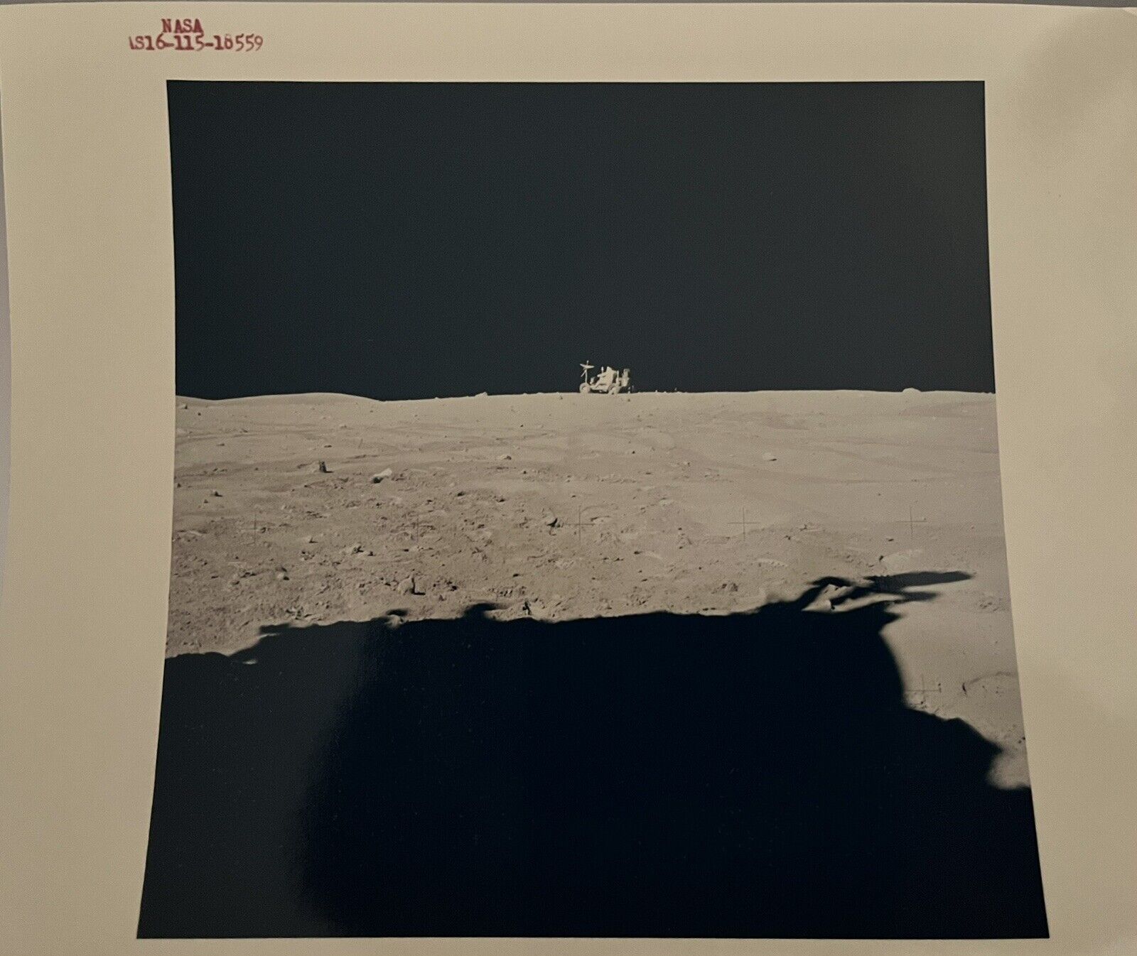 nasa red number photo Apollo 16 On Moon.