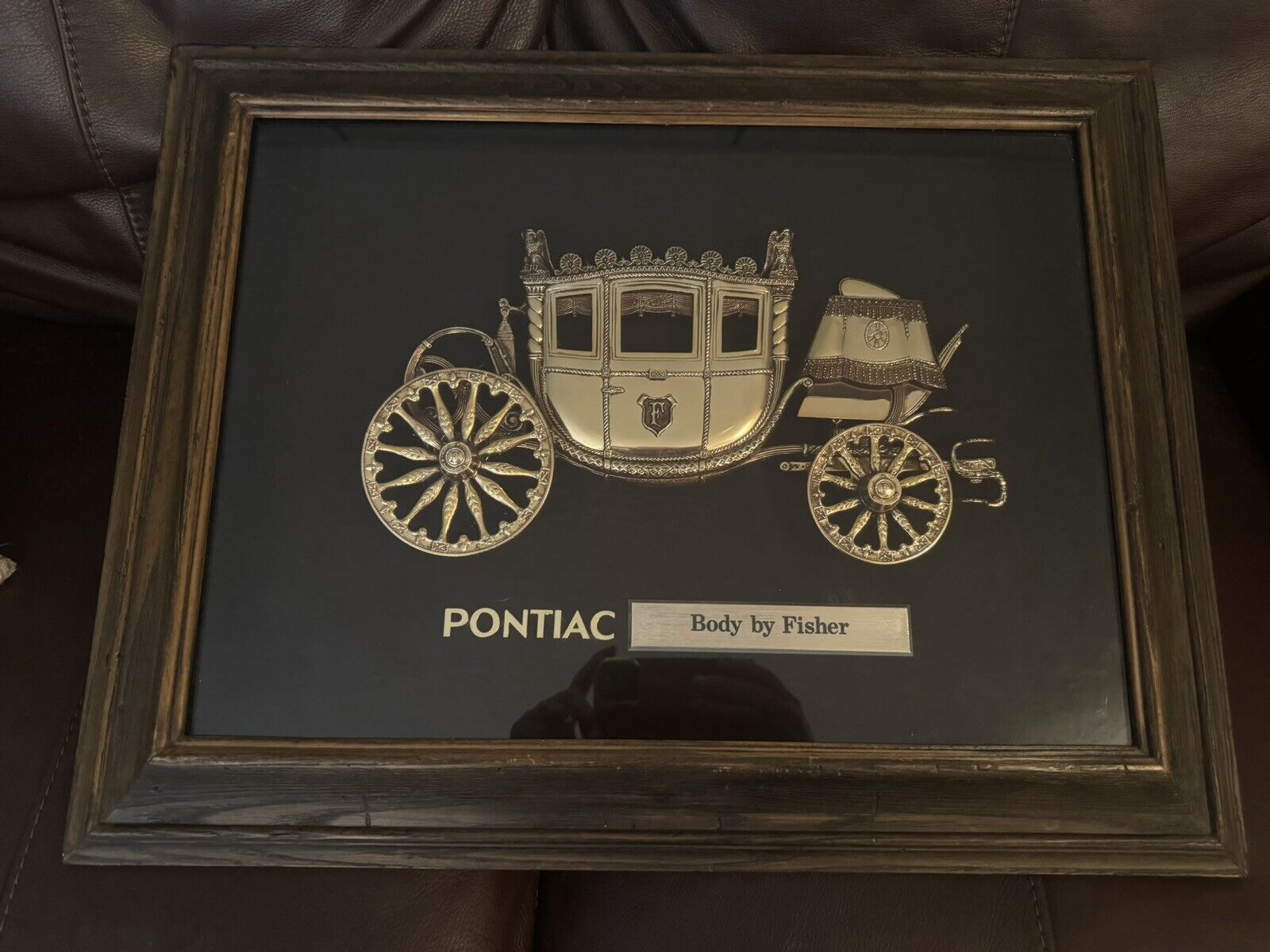 Pontiac Body By Fisher Coach Automotive Memorabilia Plaque Dealer Display RARE