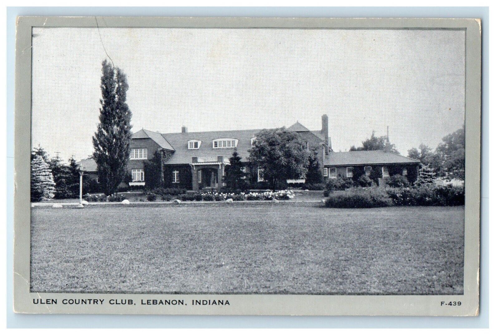 c1930\'s Ulen County Club Building Lebanon Indiana IN Unposted Antique Postcard