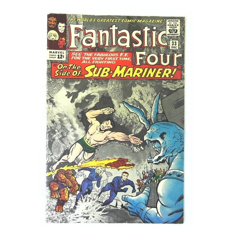 Fantastic Four #33  - 1961 series Marvel comics Fine+ / Free USA Shipping [x,